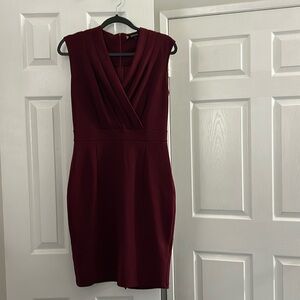 Burgundy dress size medium 95% polyester